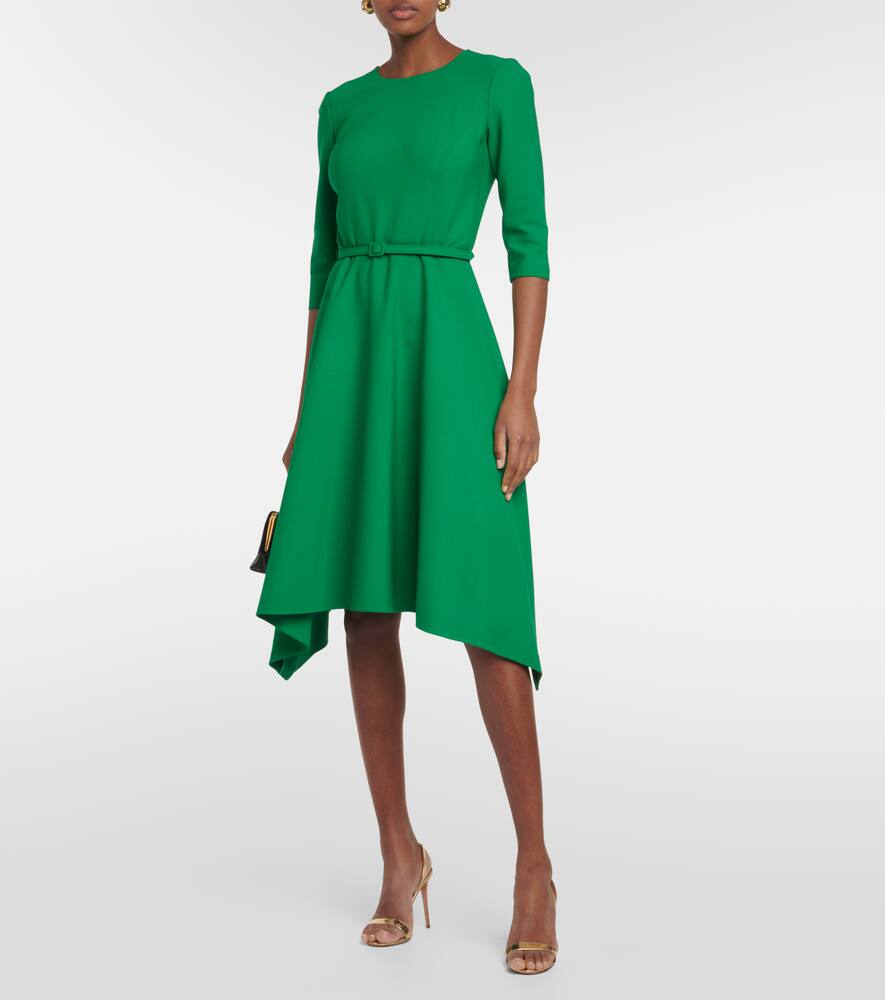 Wool-blend midi dress