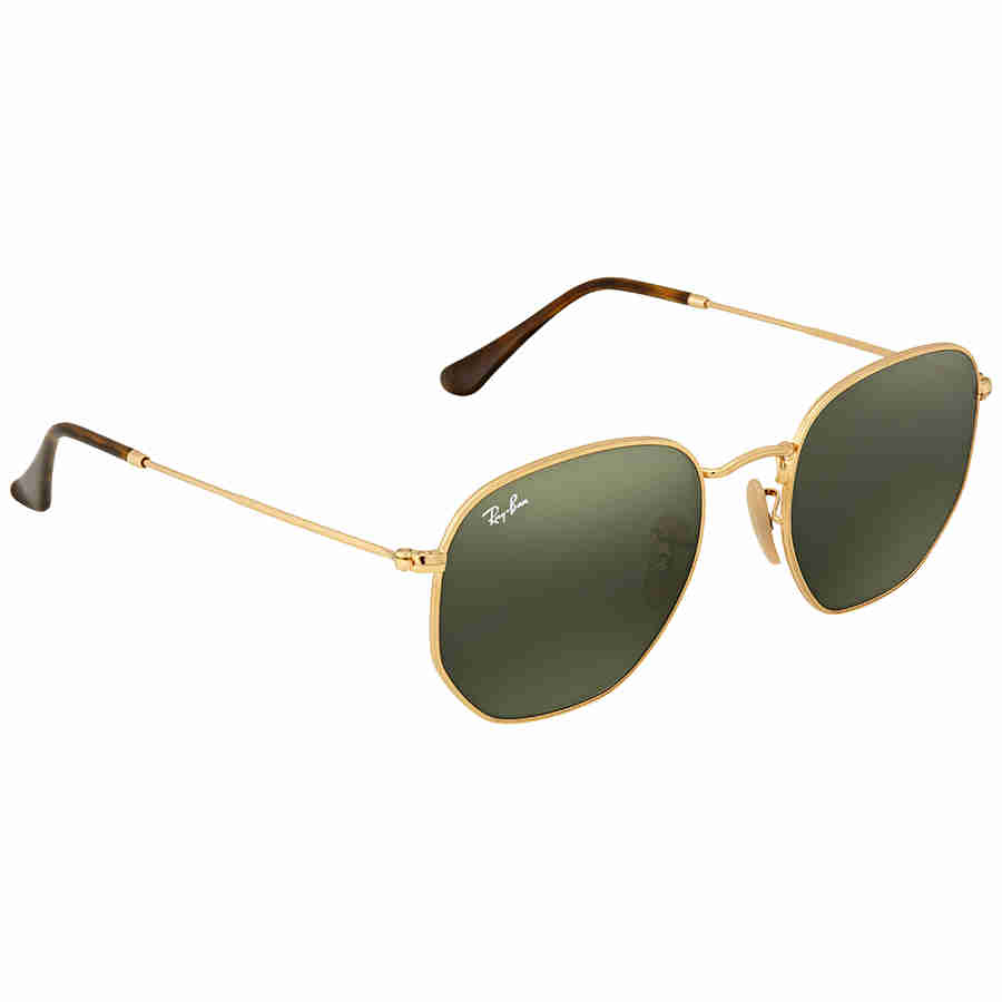 Hexagonal Flat Lenses Green Unisex Sunglasses RB3548N 001