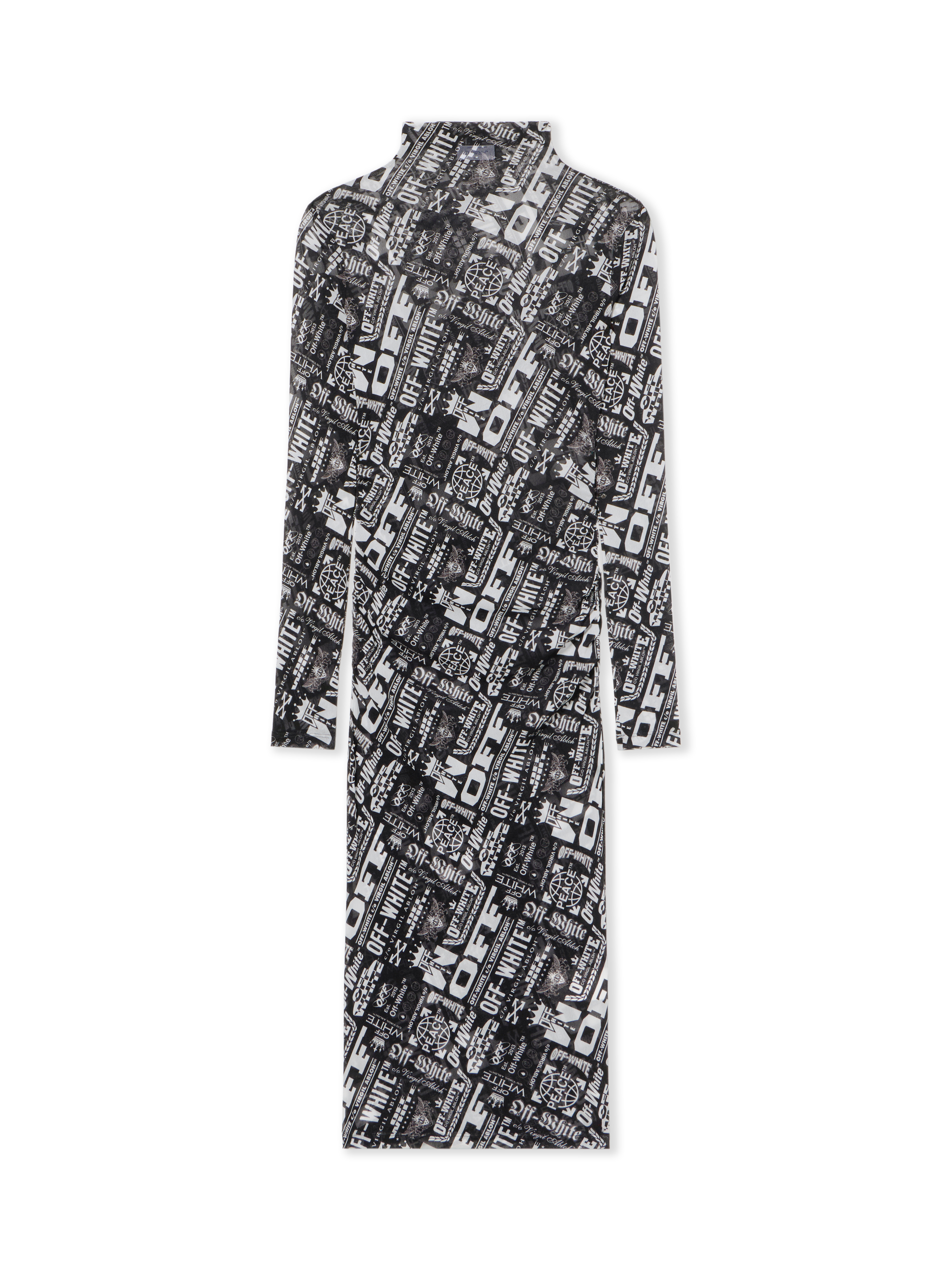 Multilogo Mesh Gather Midi Dress - Female Dresses Multilogo