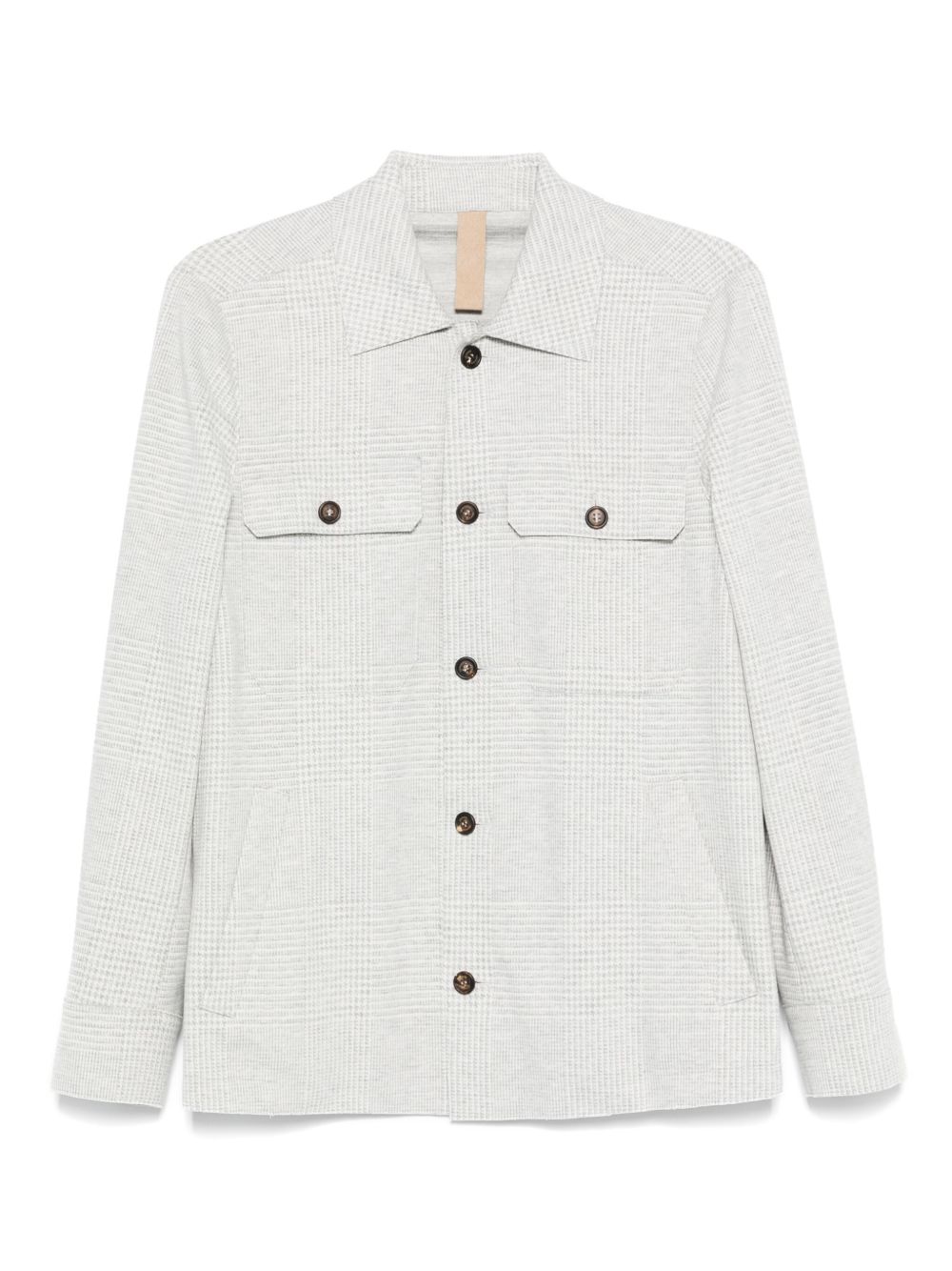 Checked shirt jacket - Grey