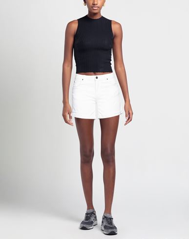 Woman Shorts & Bermuda Shorts White Size 26 Cotton, Elastane