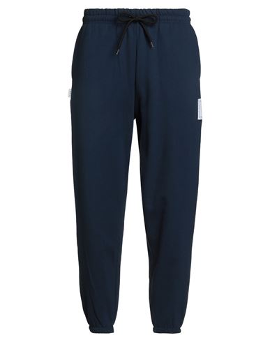 Man Pants Midnight blue Size L Cotton, Polyester