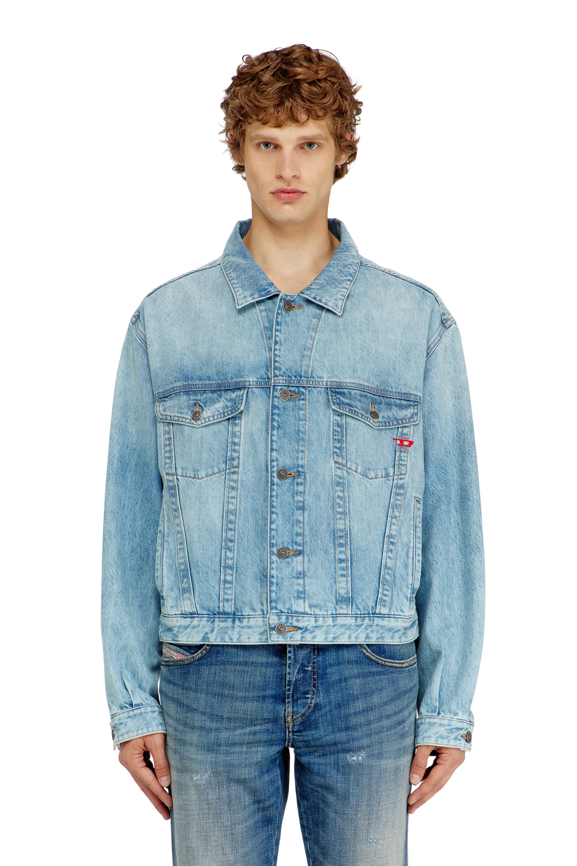 Trucker jacket in denim - Denim Jackets - Unisex - Blue