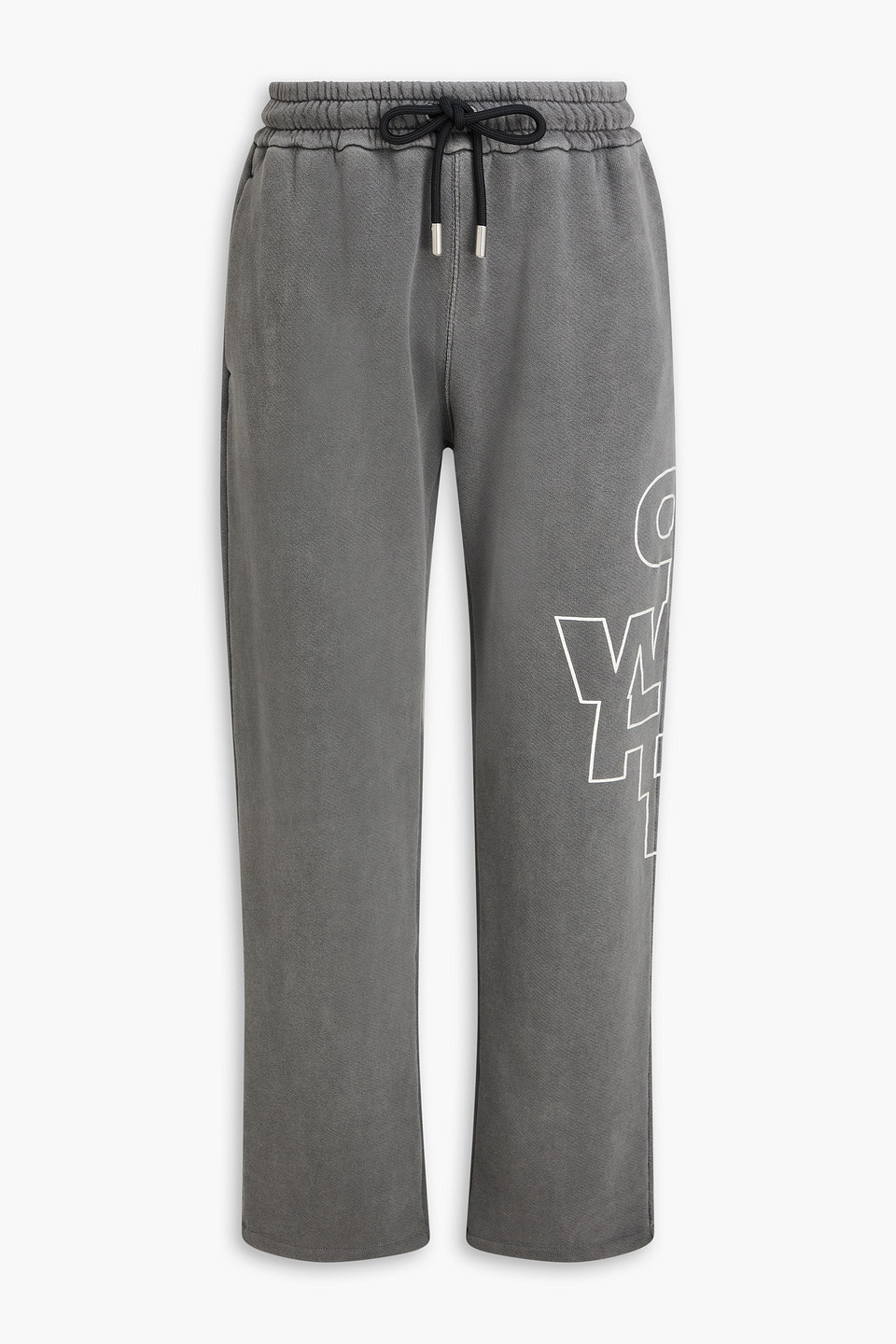 Printed French cotton-terry sweatpants - Gray - XL
