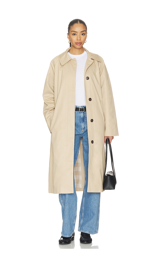 Varley Robyn Car Coat in Beige. L. Also in M