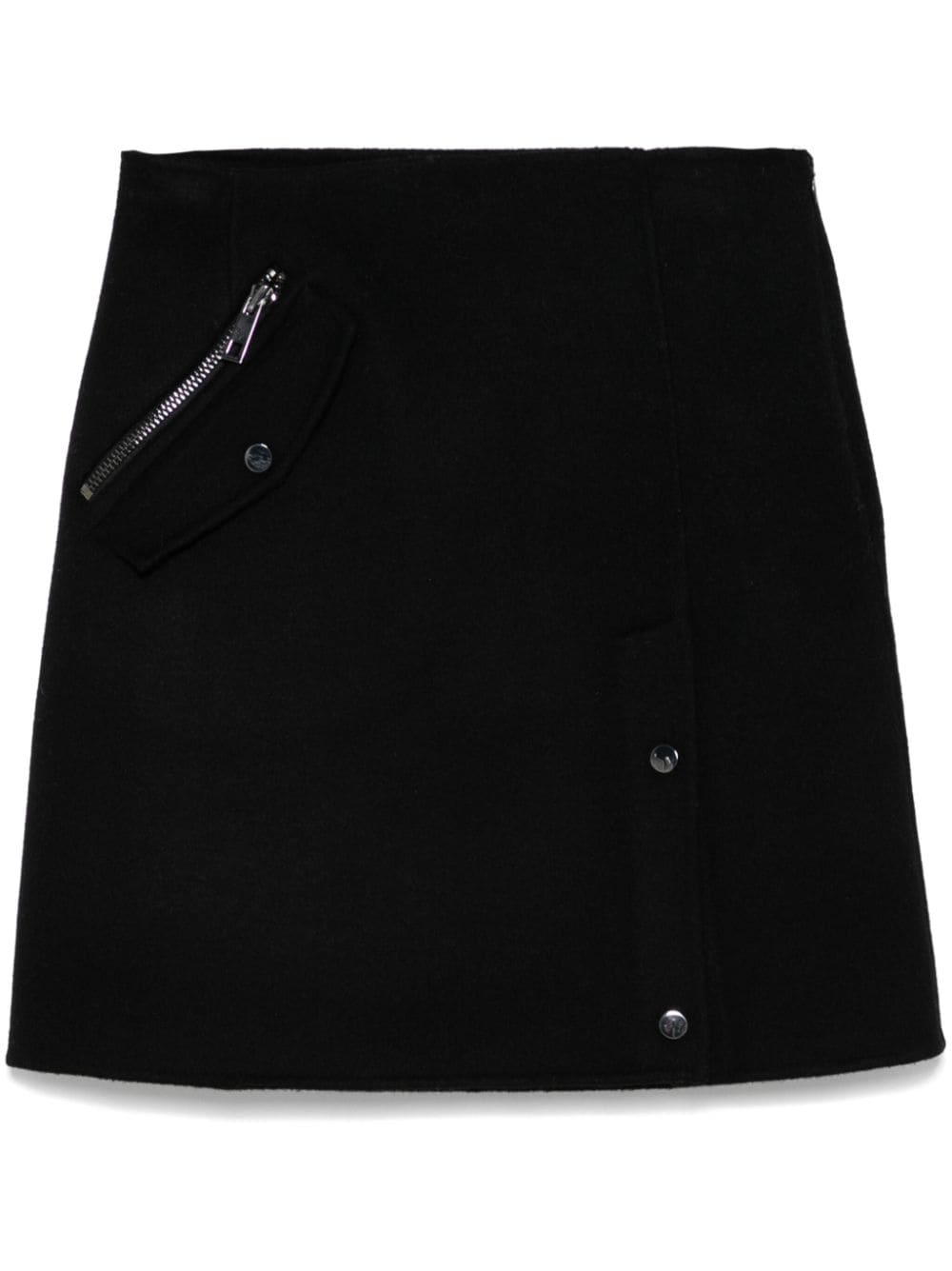 Wool midi skirt - White