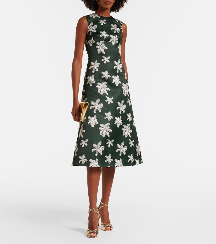 Rumi floral genzianella midi dress
