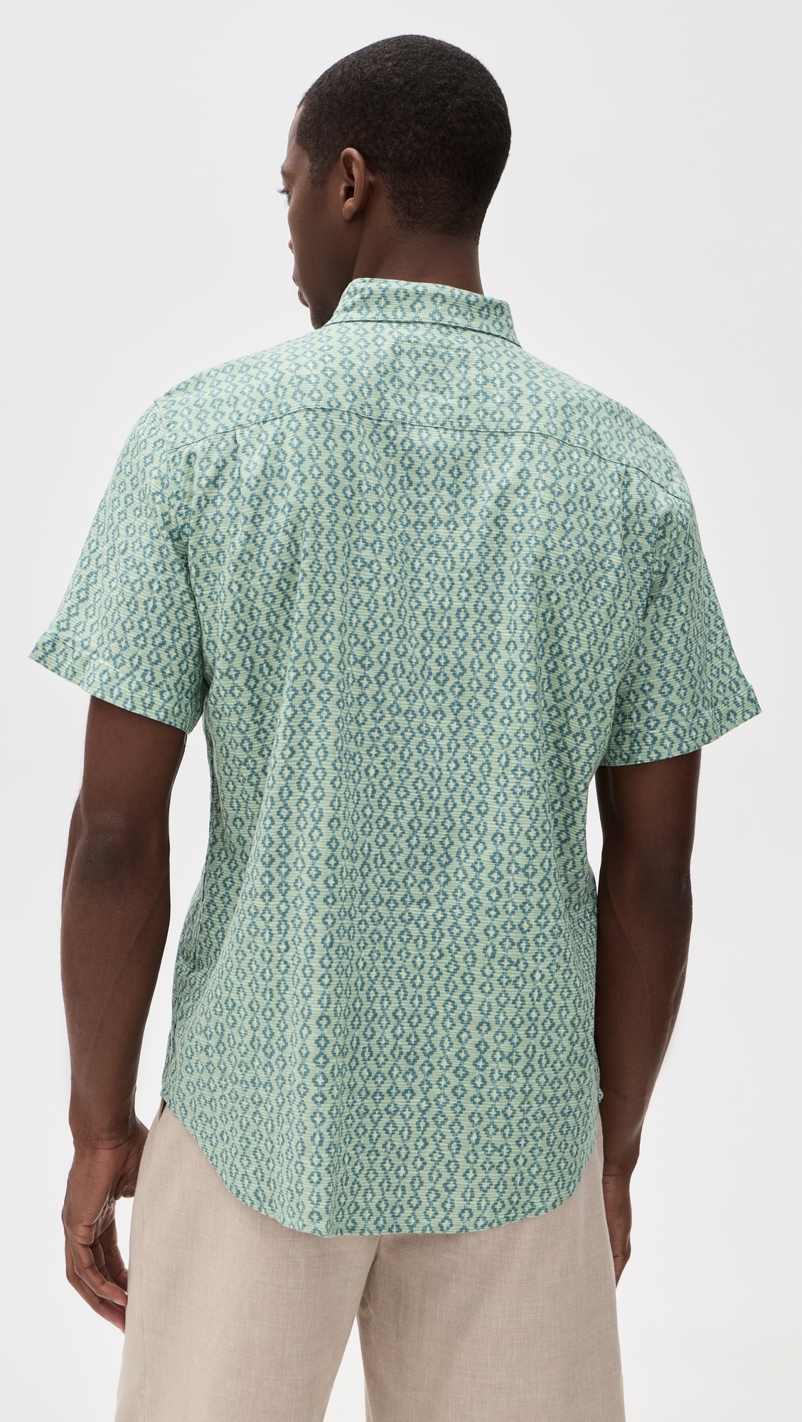 Carson Shirt Wavy Batik Aqua