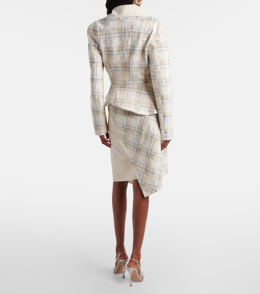 Infinity tartan cotton midi skirt