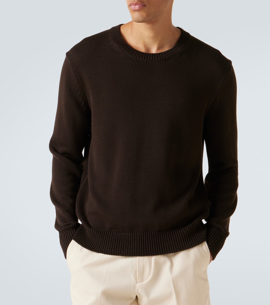 Cotton and silk sweater