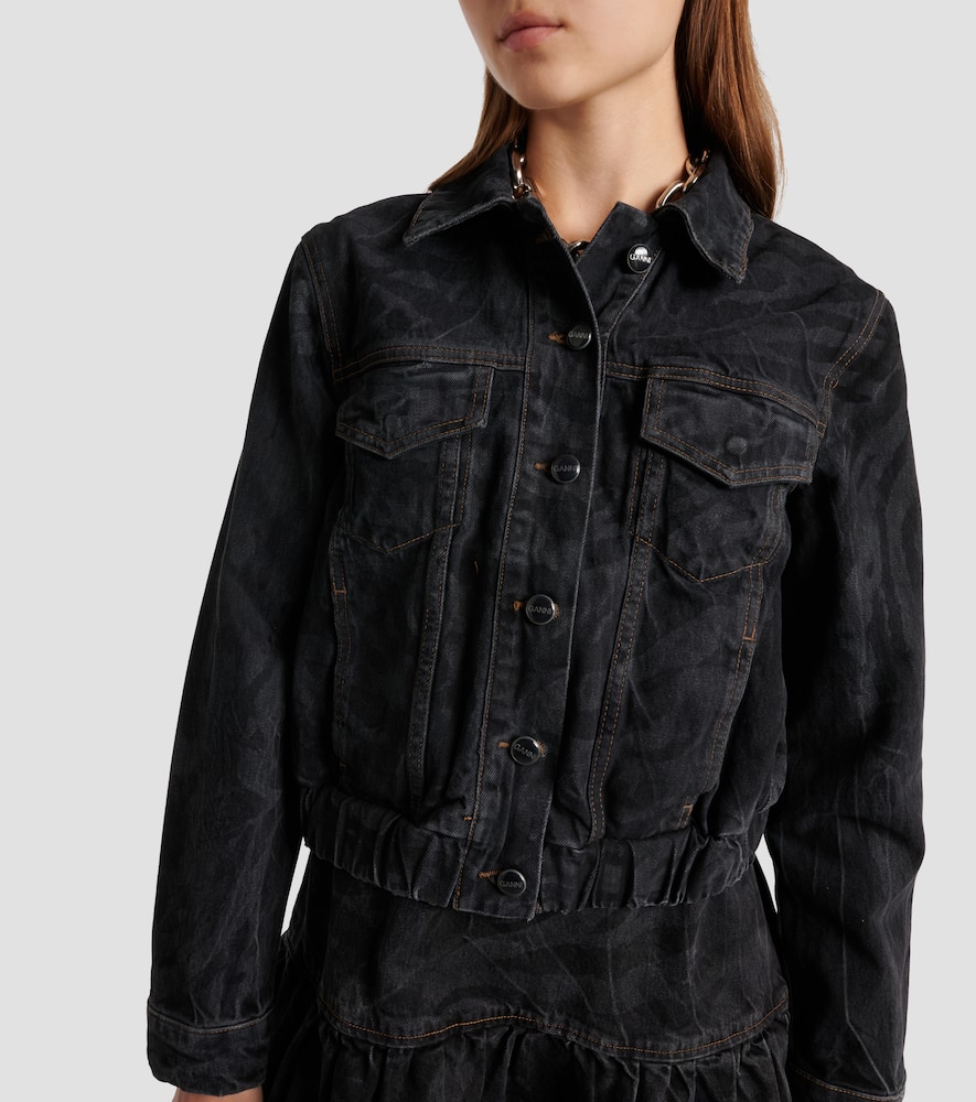 Printed denim jacket