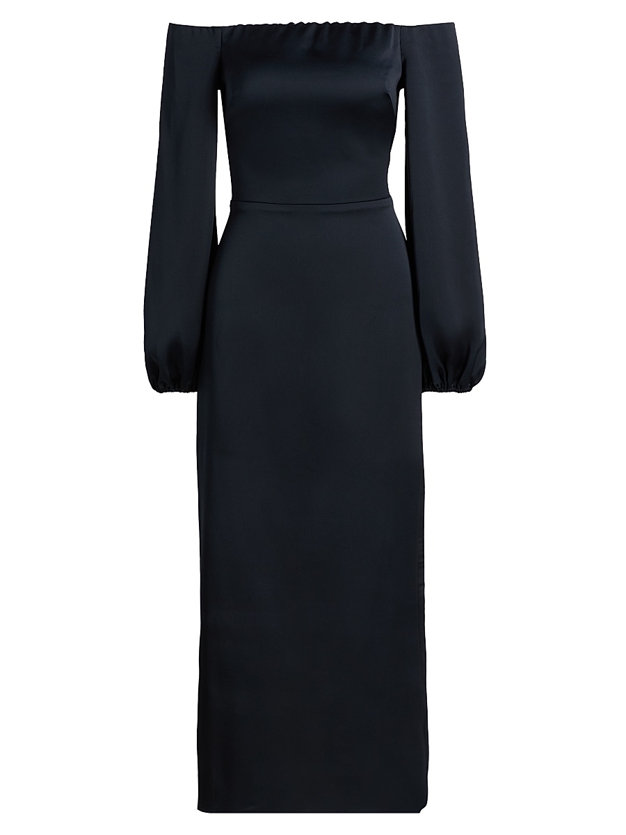 Women's Shiyan Off-The-Shoulder Midi-Dress - Navy