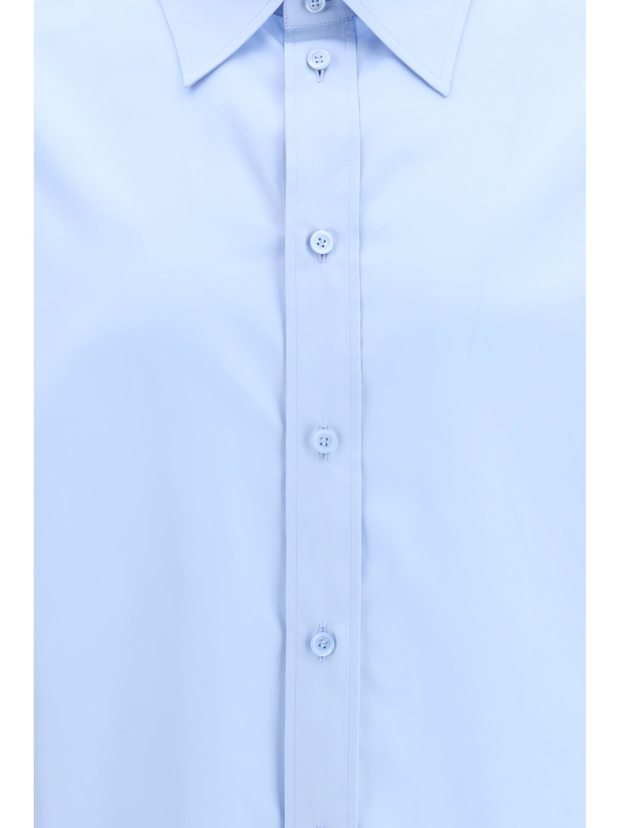 Embroidered Anagram Shirt — Blue