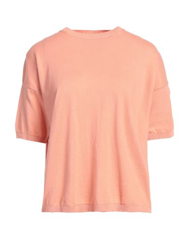 Woman Sweater Salmon pink Size M Cotton