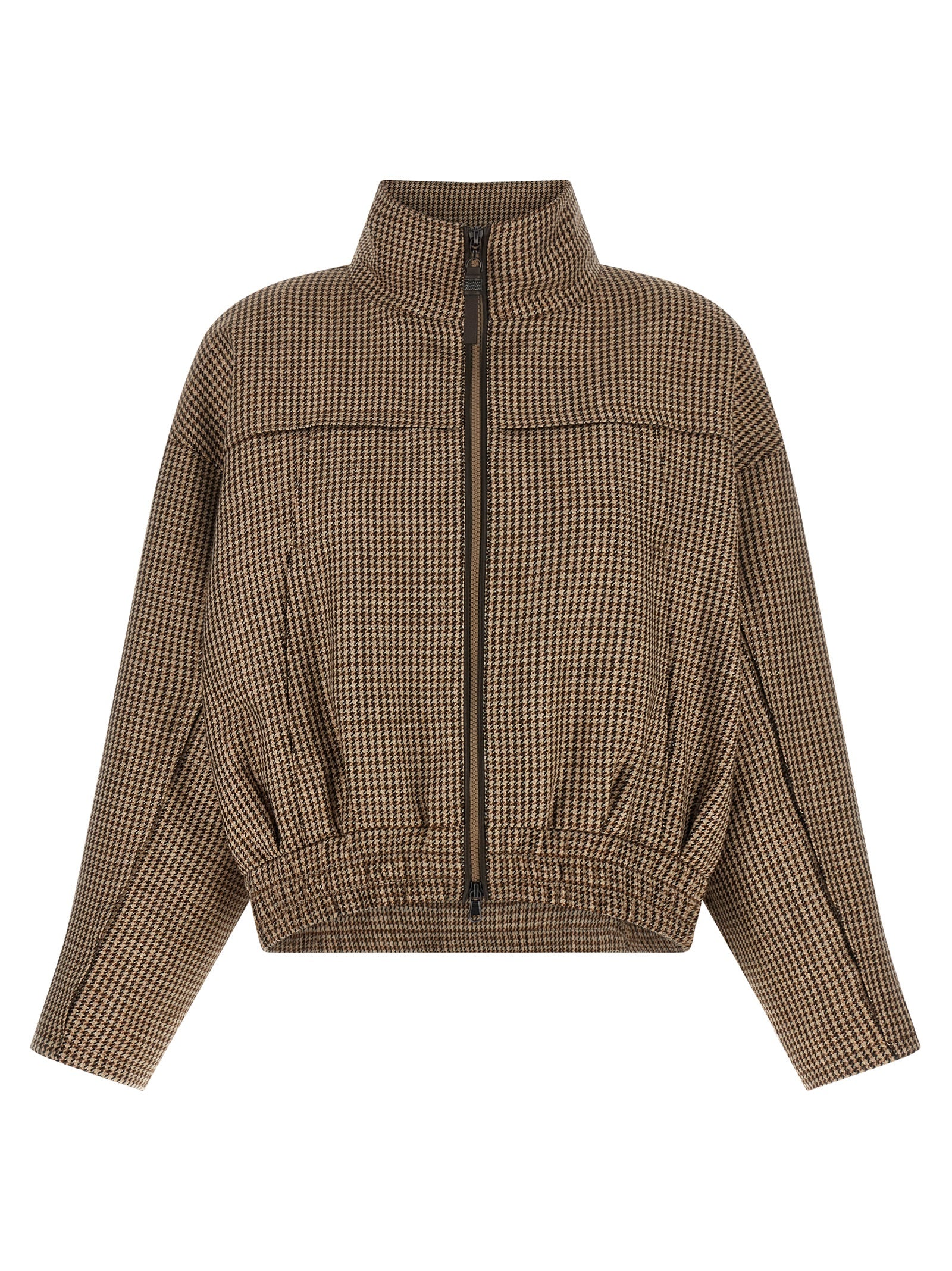 Virgin Wool Prince of Wales Jacket — Brown