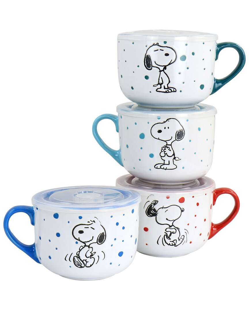 Freckled Joy 4pc Soup Cup & Lid Set