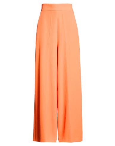 Woman Pants Orange Size L Polyester, Elastane