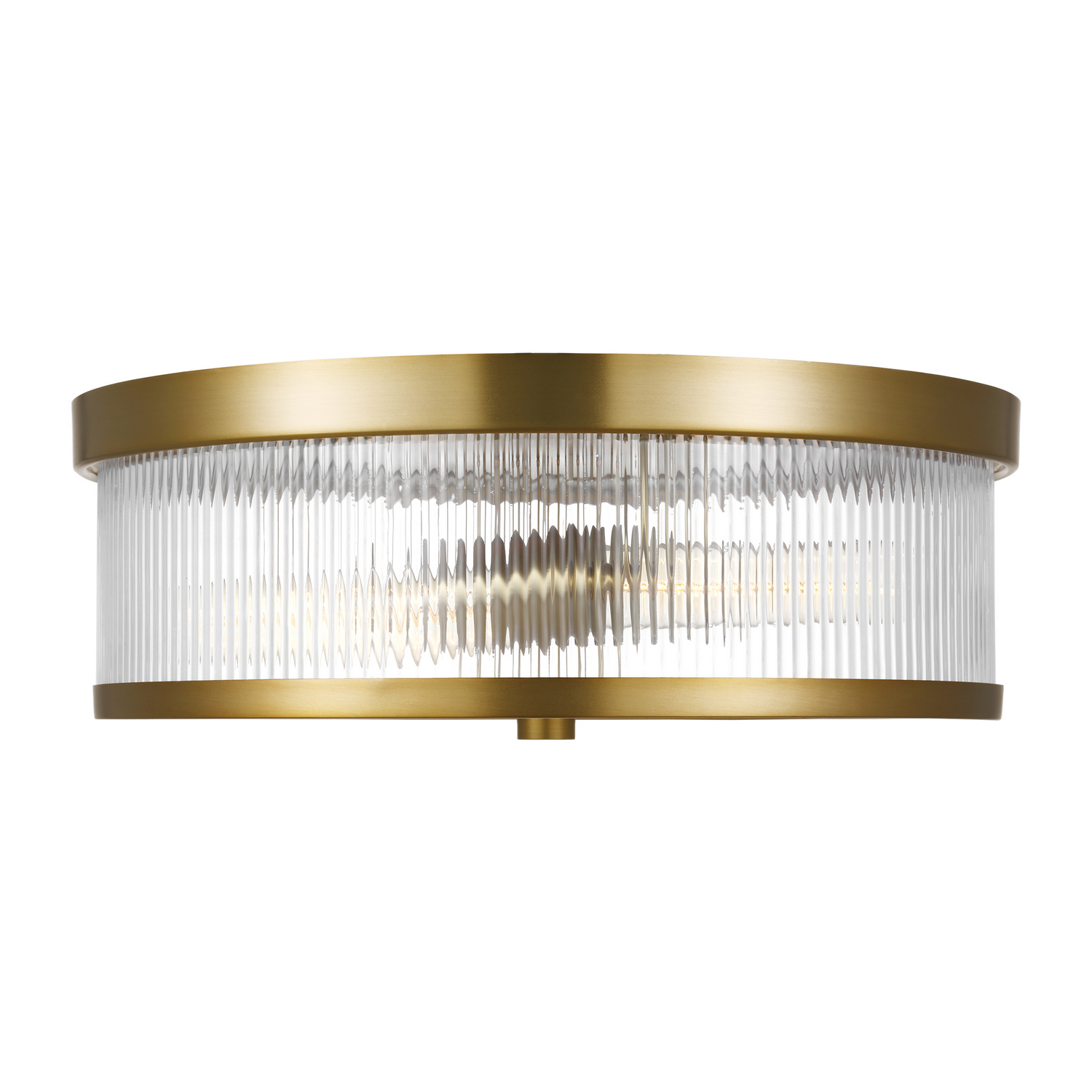 Geneva 2-Light Ceiling Light in Burnished Brass by Chapman & Myer