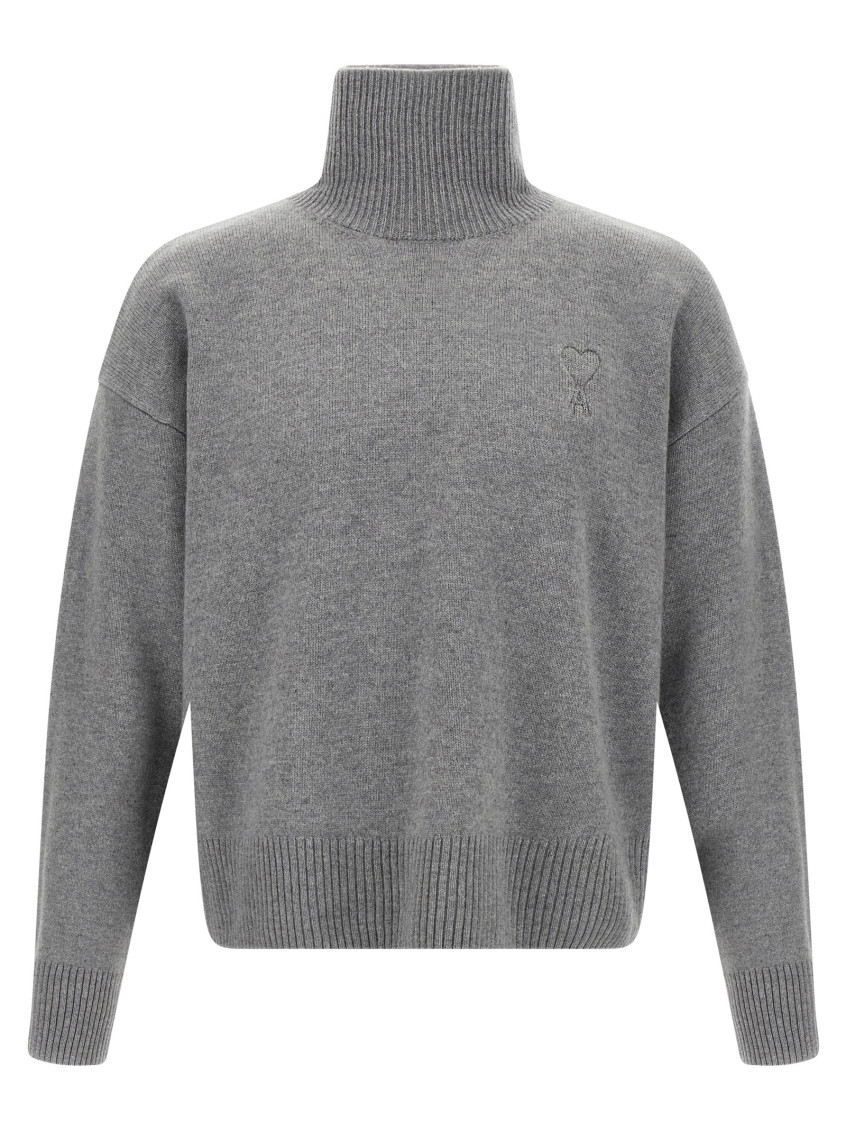 Puff Logo Sweater Sweaters And Cardigans Gray