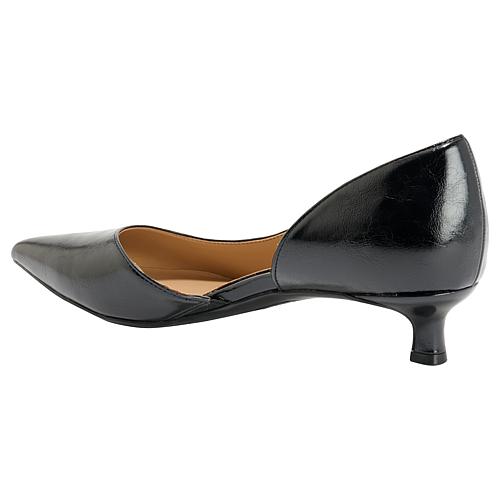 Gallent D'Orsay Pump with Kitten Heel - Black