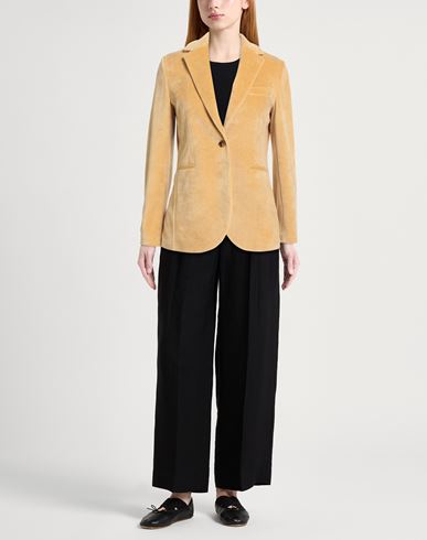 Circolo 1901 Woman Blazer Mustard Size 4 Cotton, Polyester