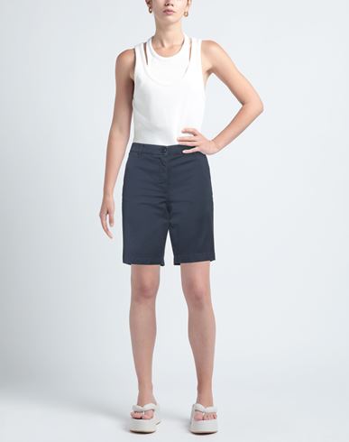 Cape Horn Woman Shorts & Bermuda Shorts Navy Size 8 Cotton, Elastane