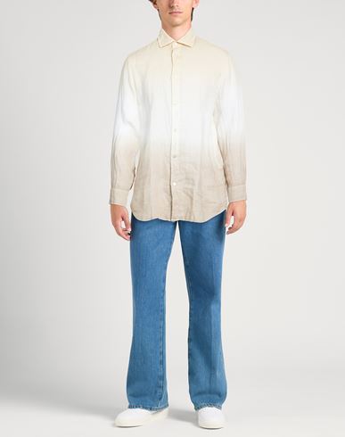 Jacob Cohёn Man Shirt Beige Size M Linen