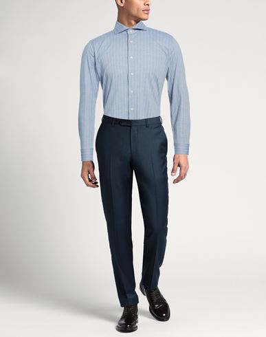 Man Shirt Slate blue Size 15 ½ Cotton, Elastane