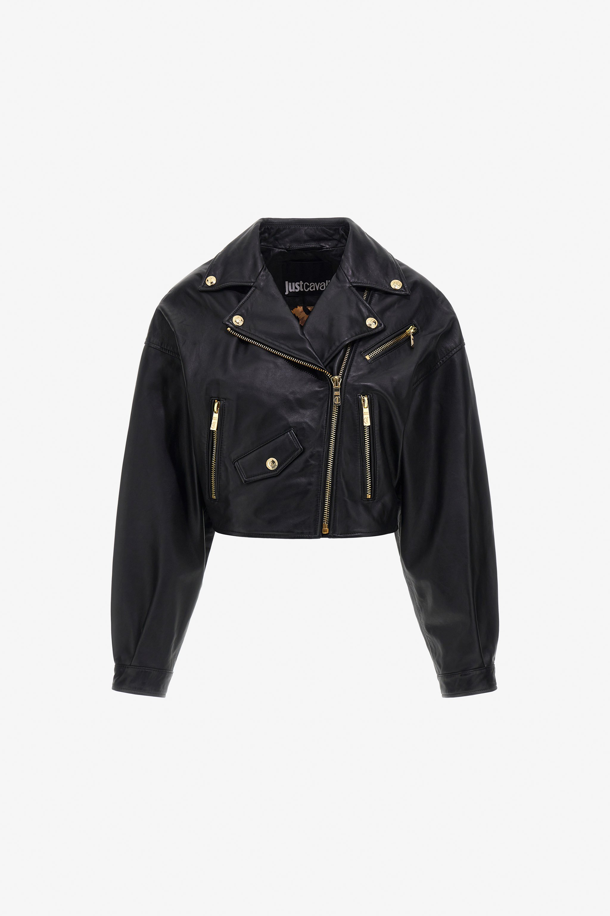 Just Cavalli Leather Bomber Jacket