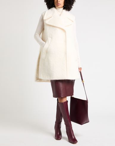 Woman Coat Ivory Size 6 Mohair wool, Wool, Polyamide