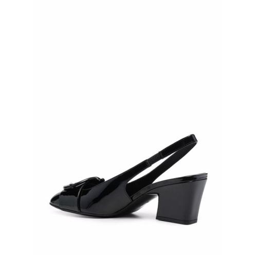 Briget 55 patent leather slingback pumps - Black