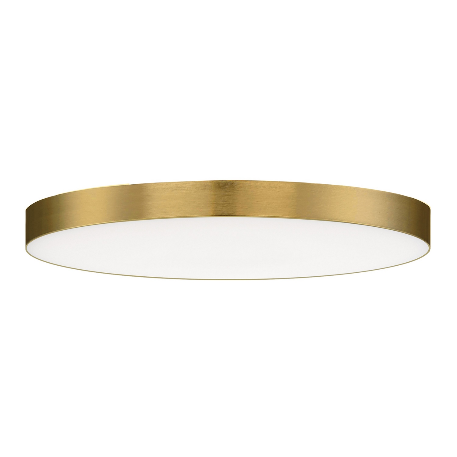 Satin Brass LED Flush Mount from the Trim Collection