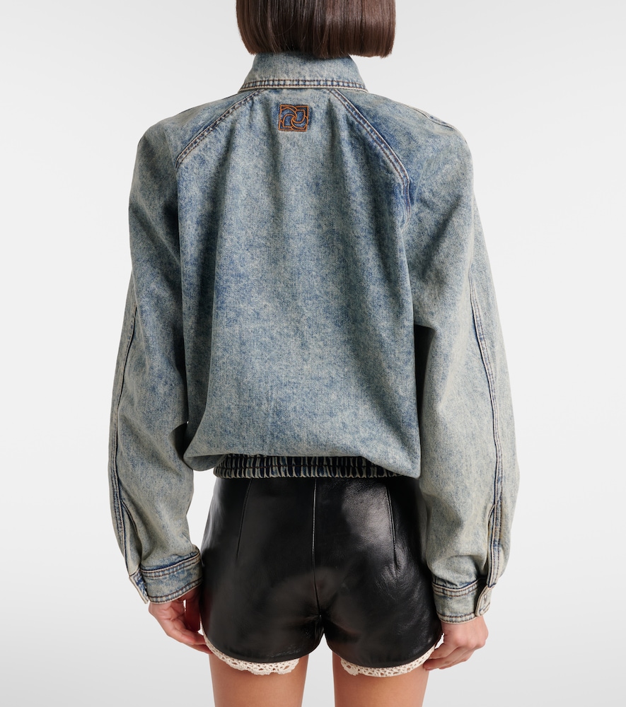 Denim blouson jacket