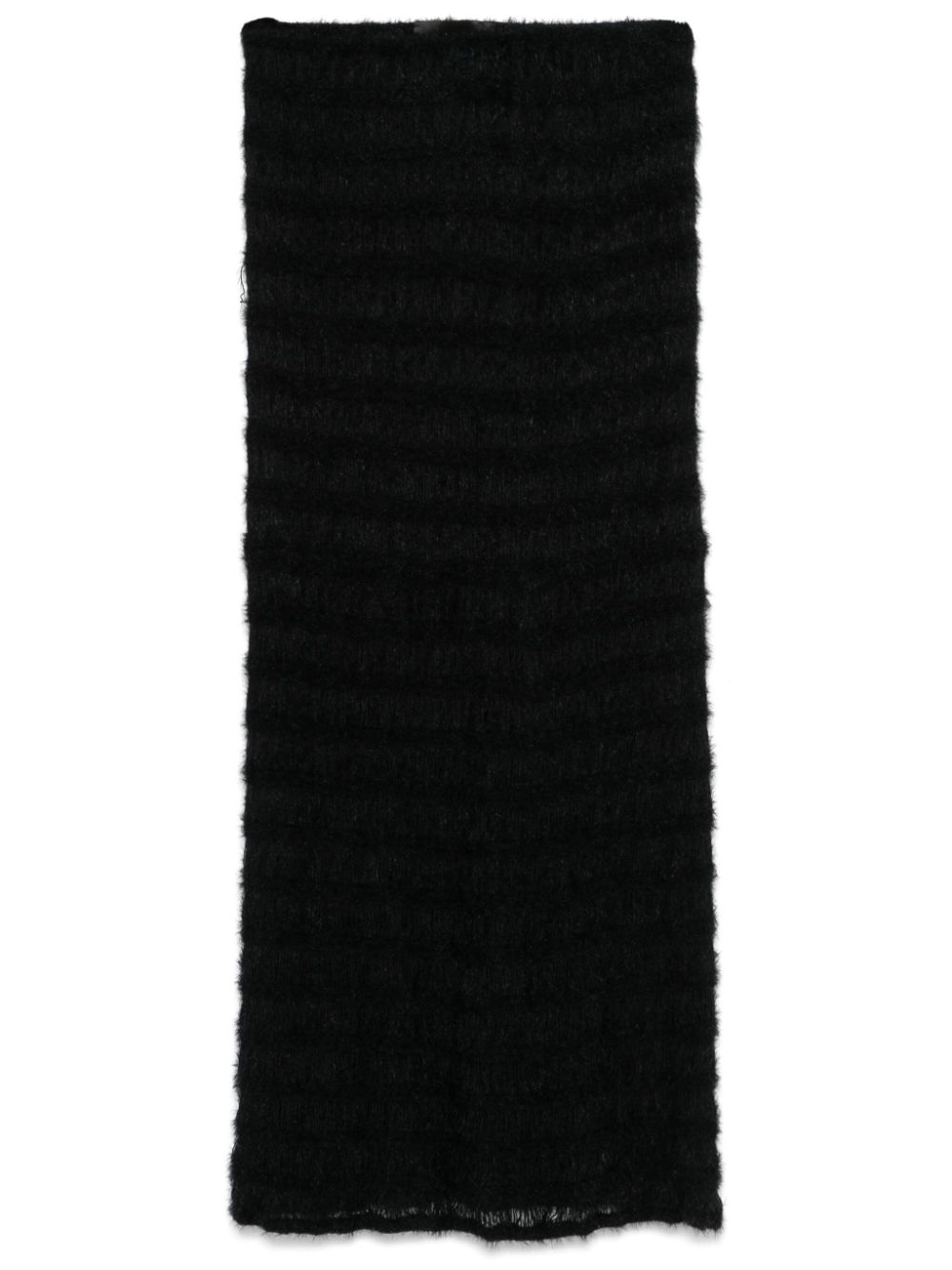 Knitted midi skirt - Black