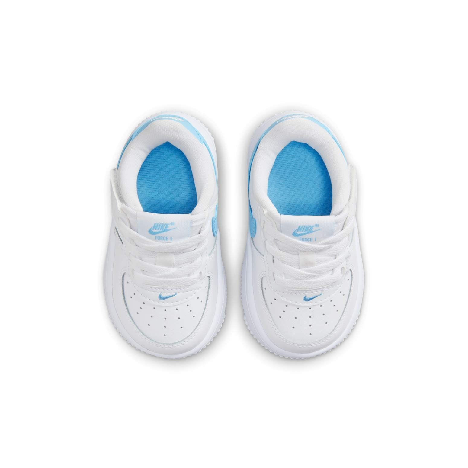 (TD) Force 1 Low EasyOn 'White Aquarius Blue'