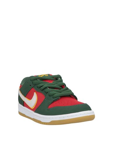 Woman Sneakers Red Size 8 Leather, Textile fibers