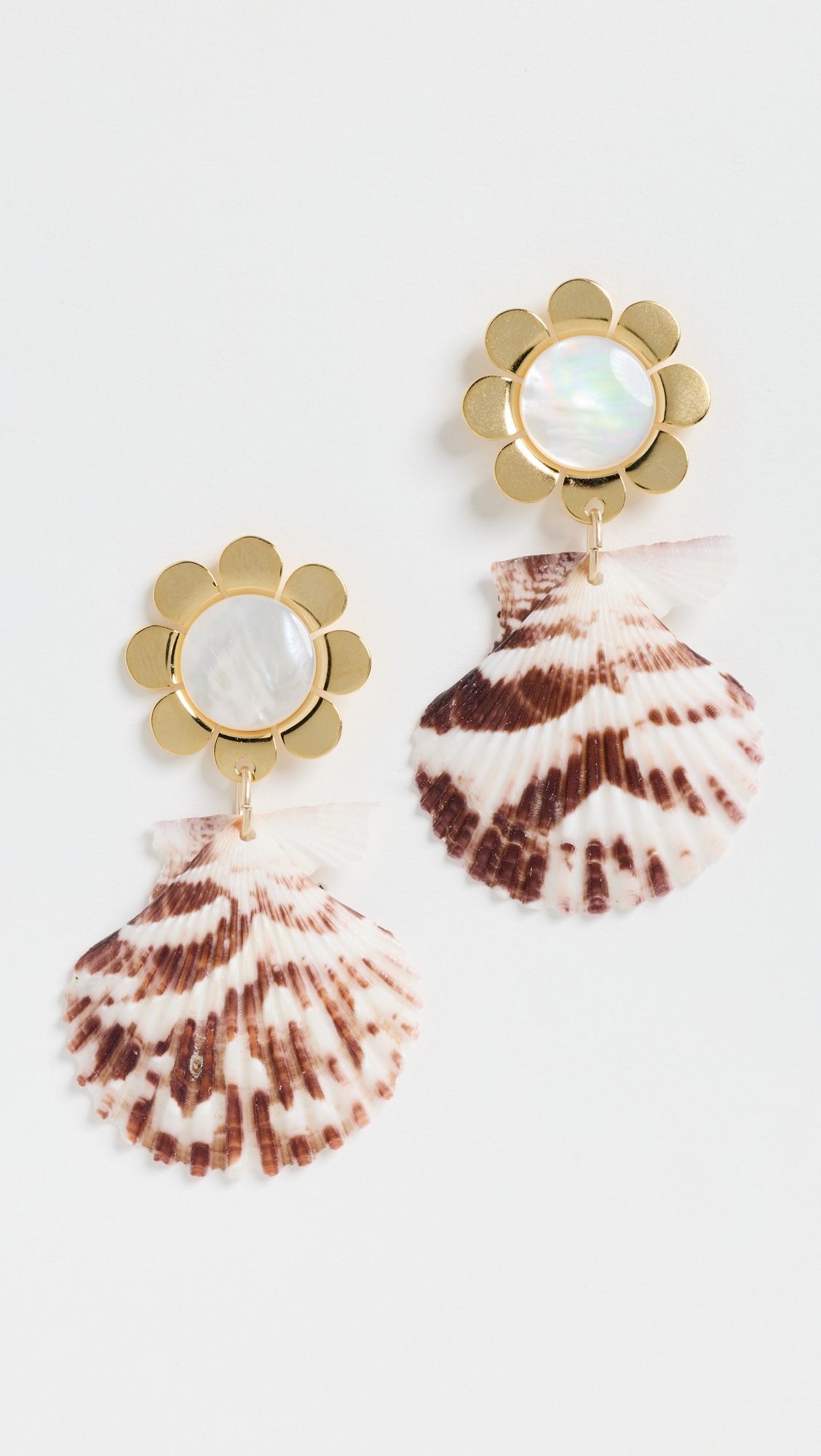 Brinker + Eliza Cora Earrings Neutral Shell/MOP One Size