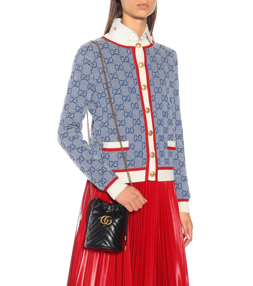 GG Marmont Mini leather bucket bag