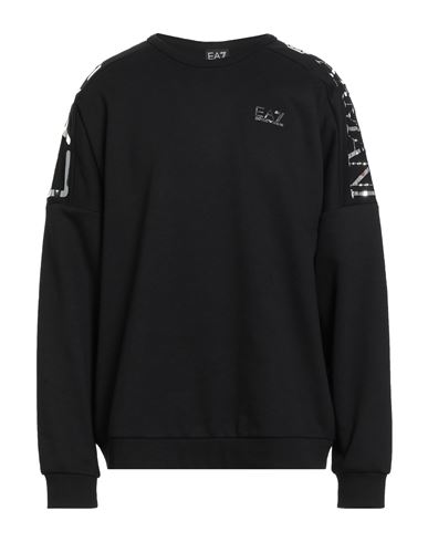 Man Sweatshirt Black Size M Cotton, Polyester, Elastane