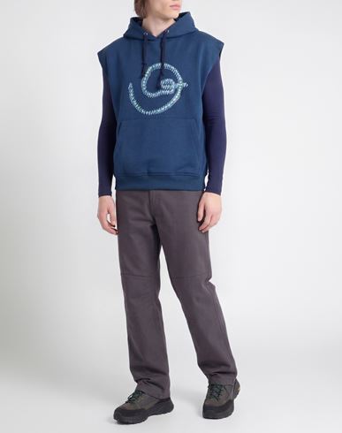 Man Sweatshirt Slate blue Size S Cotton, Polyester