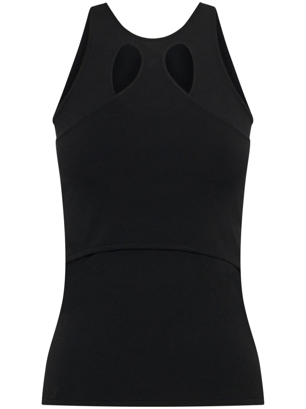 Mobius Loop cut-out tank top - White