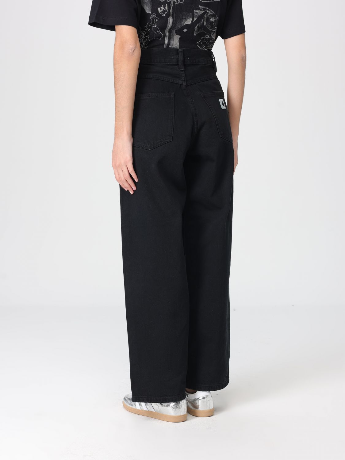 Pants Woman color Gnawed Blue