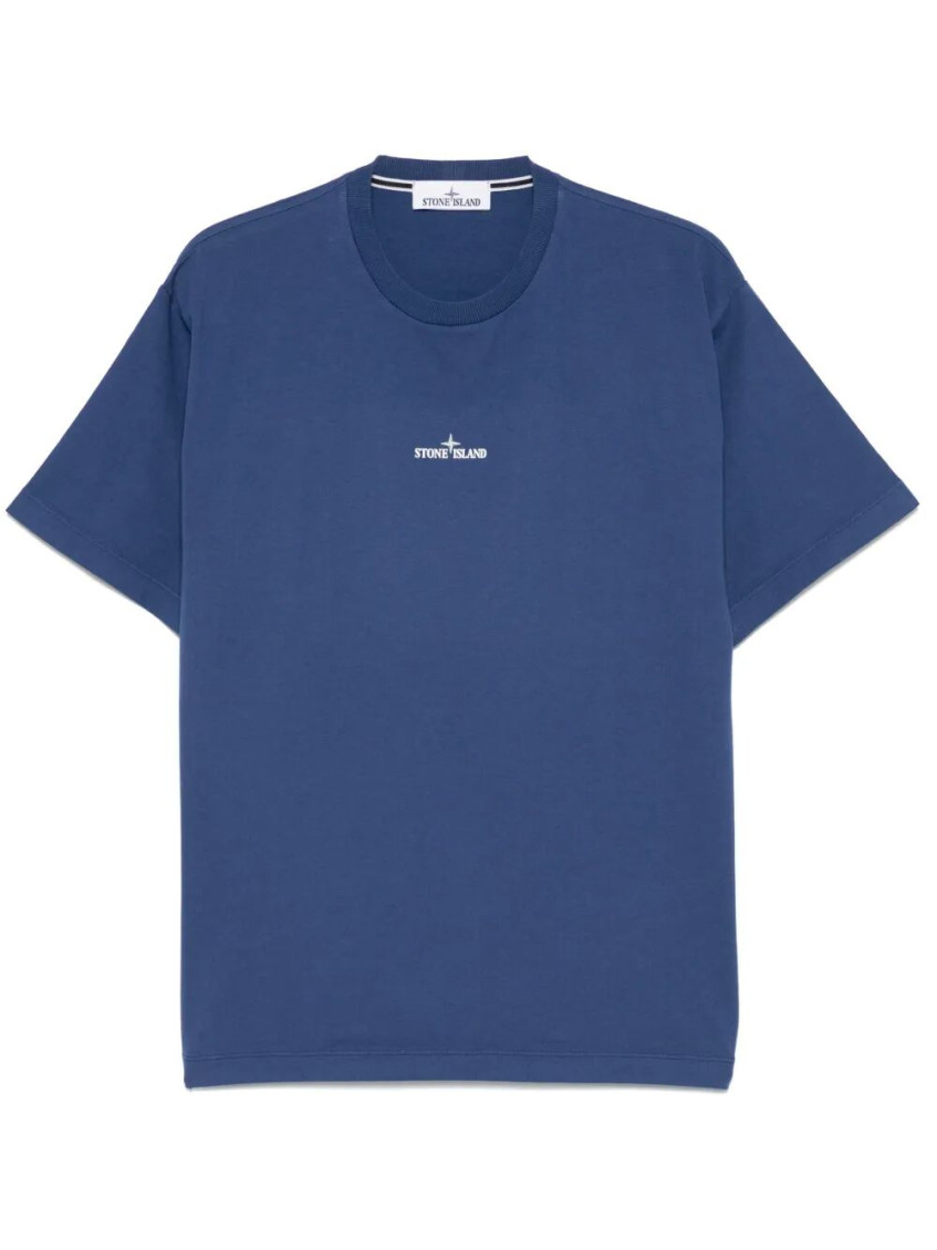 Blue Compass Camo Print T-shirt