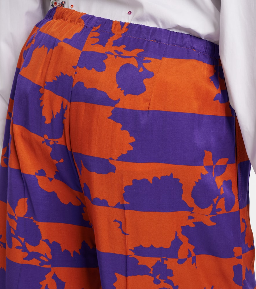 Printed wide-leg pants