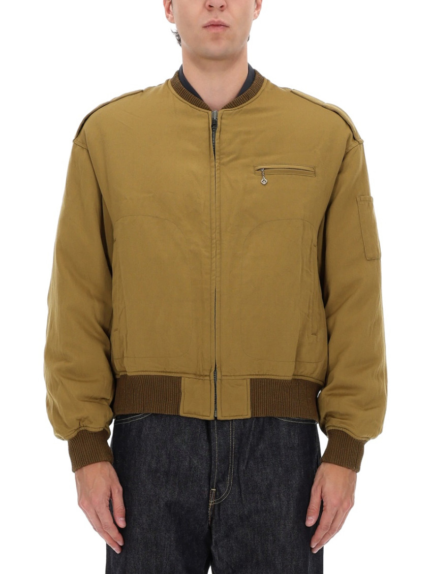 Visvim - utility jacket with ribbed cuffs and epaulette