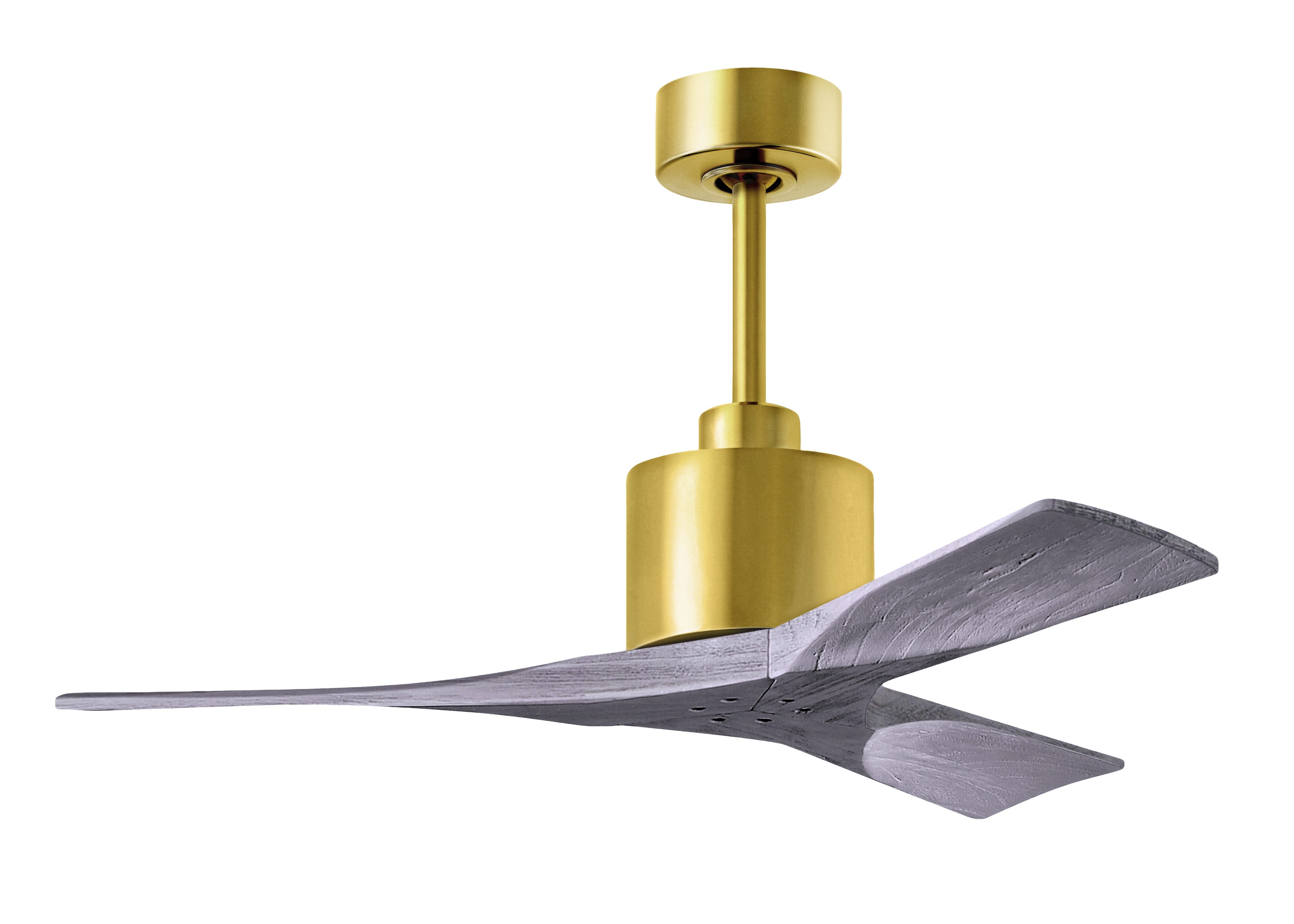 Nan 6-Speed Ceiling Fan in Brushed Brass with Barnwood Tone blade