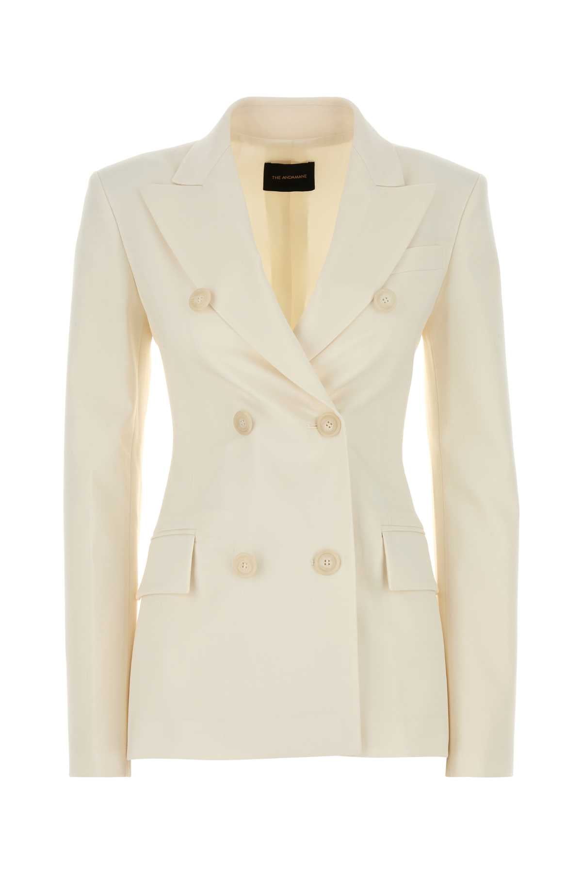 Stretch Gabardine Blazer — Beige