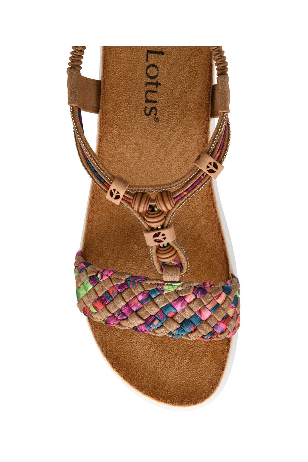Lotus 'russo' Flat Slip-On Sandals In Tan