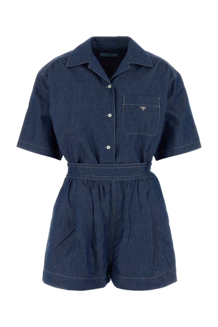 Blue Chambray Jumpsuit