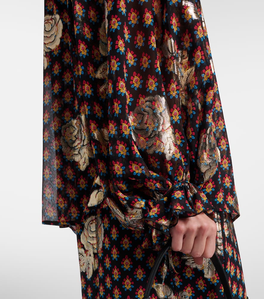 Silk-blend top